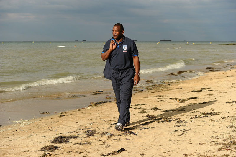 Noel Blake at the Normandy Beaches.